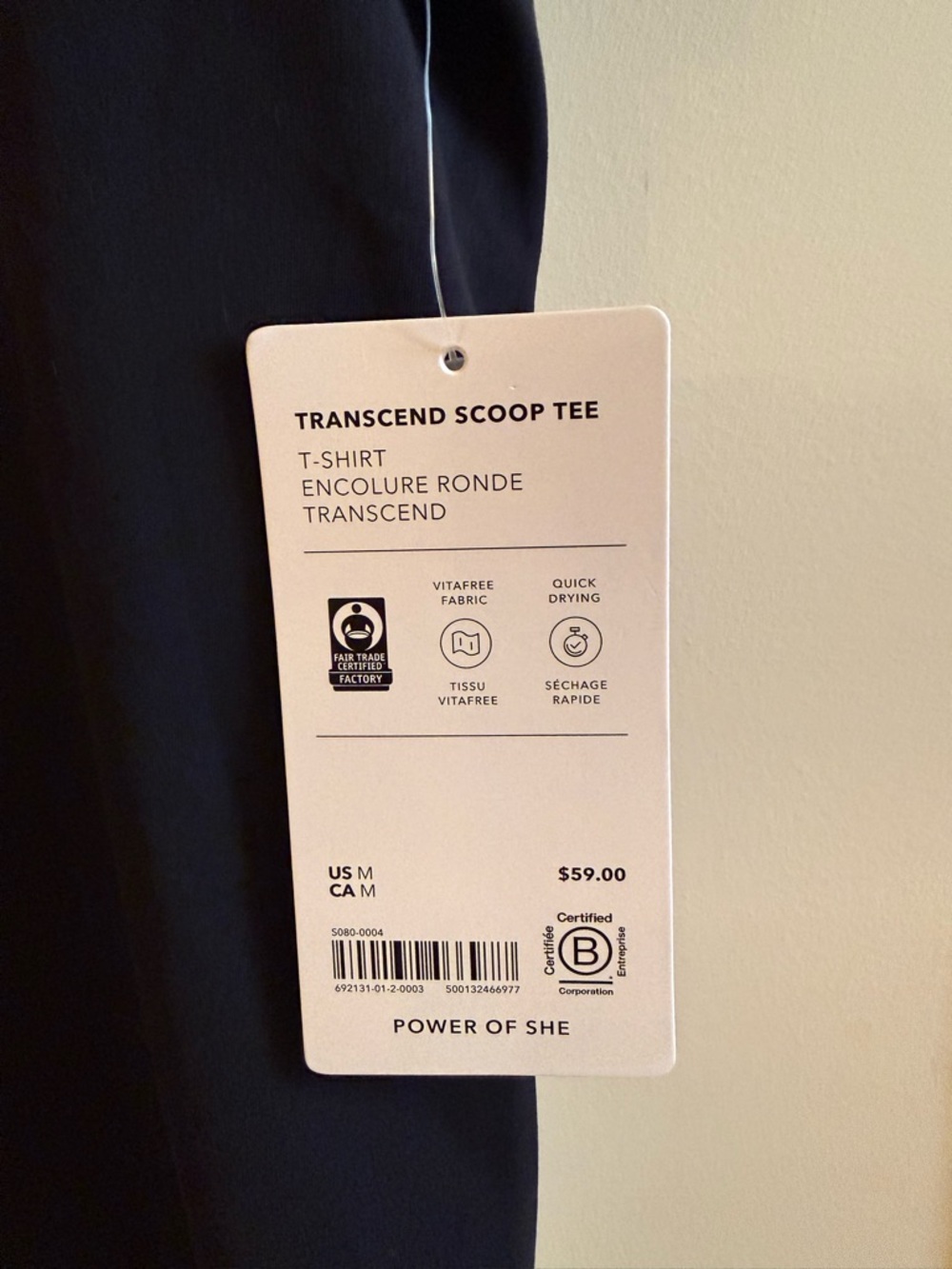 NWT Athleta Transcend Scoop
Tee UPF 40+ Size M 🖤🖤🖤 - Picture 6 of 8